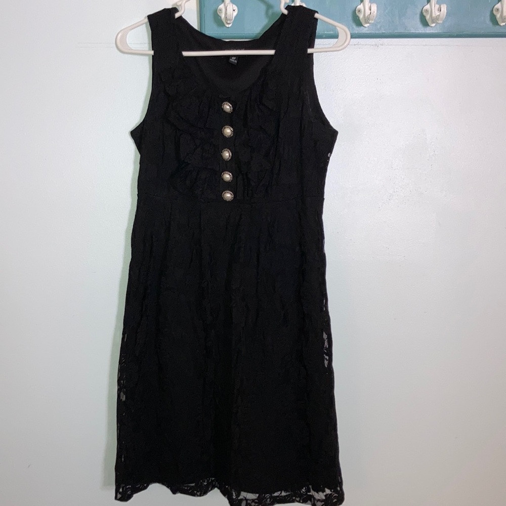 Enfocus petite black lace dress